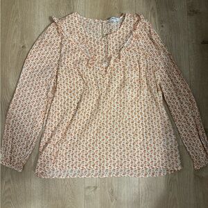 Madewell Ruffle Yoke Floral Blouse